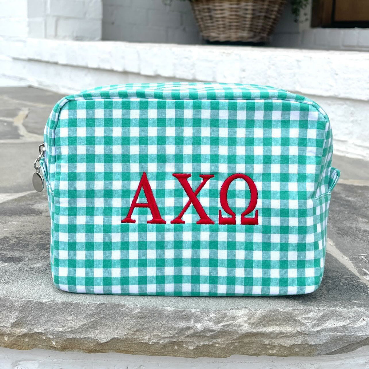 Sorority Gingham Cosmetic Bag