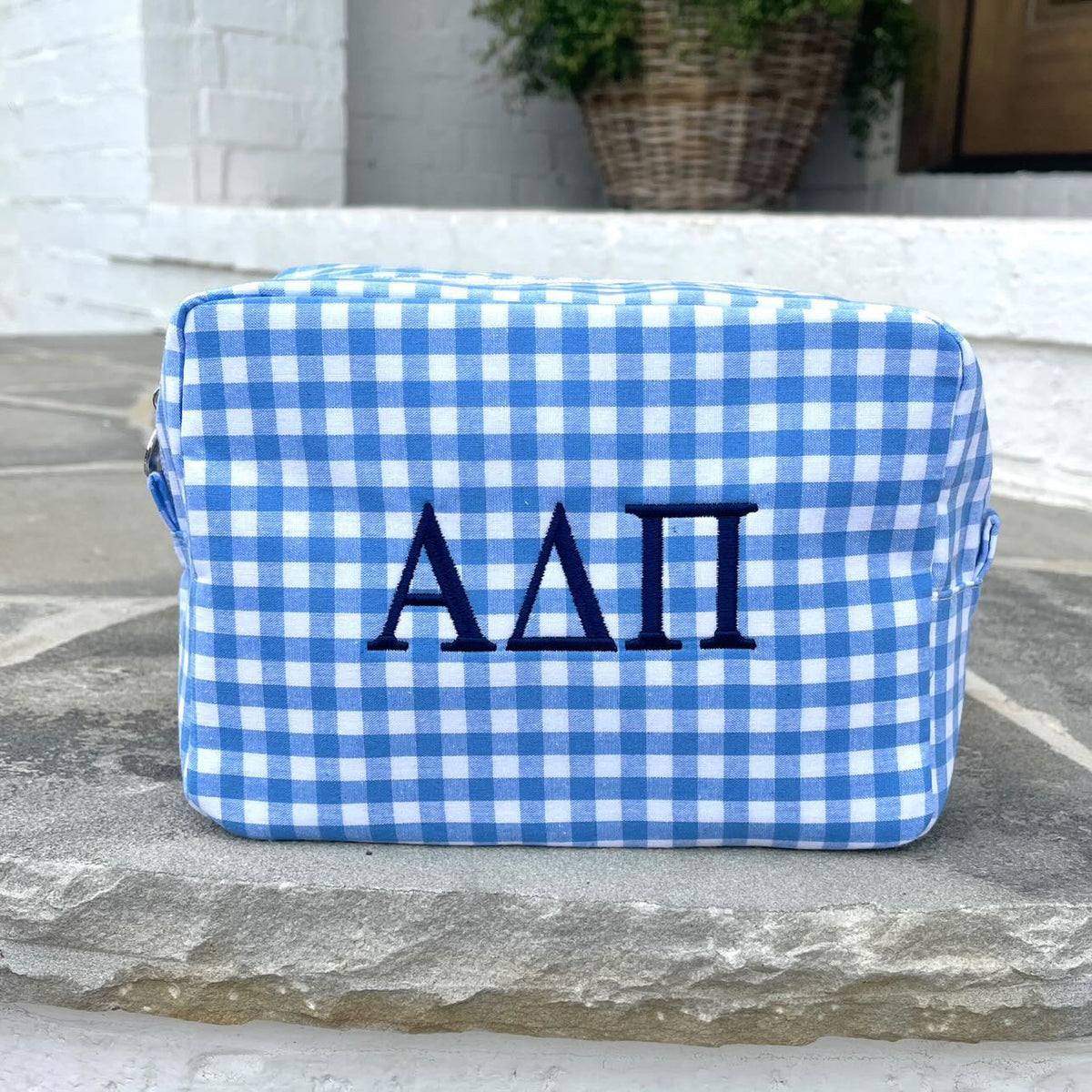 Sorority Gingham Cosmetic Bag