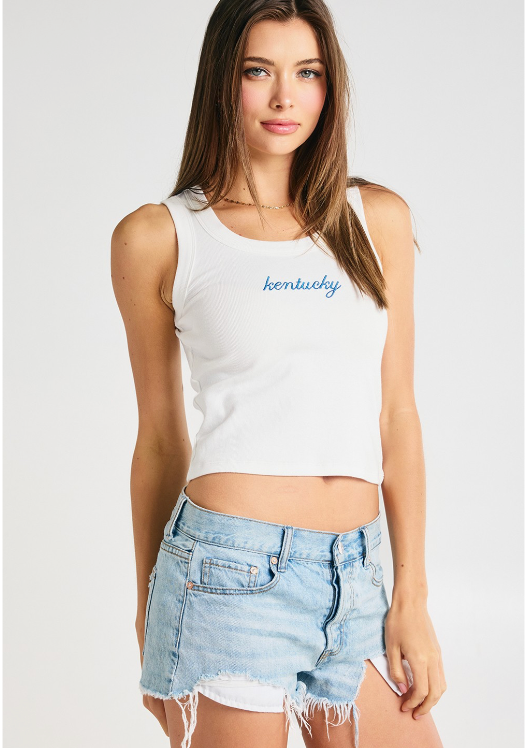 PREORDER: Kentucky Embroidered Ribbed Tank
